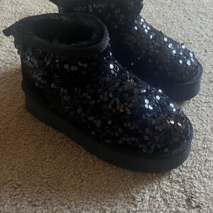 Sparkly Black Womens/Kids Boots